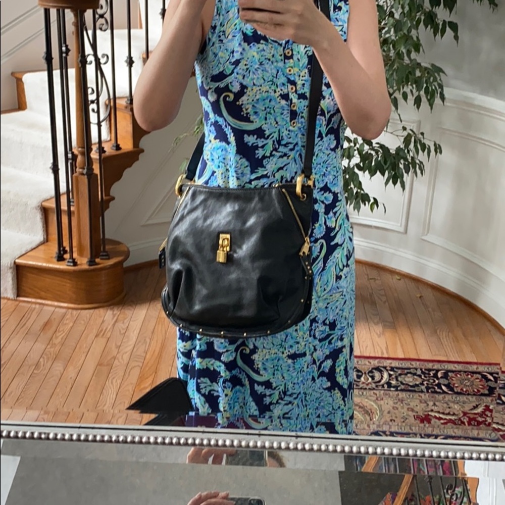 Marc Jacobs black leather crossbody w/studs - Picture 11 of 14